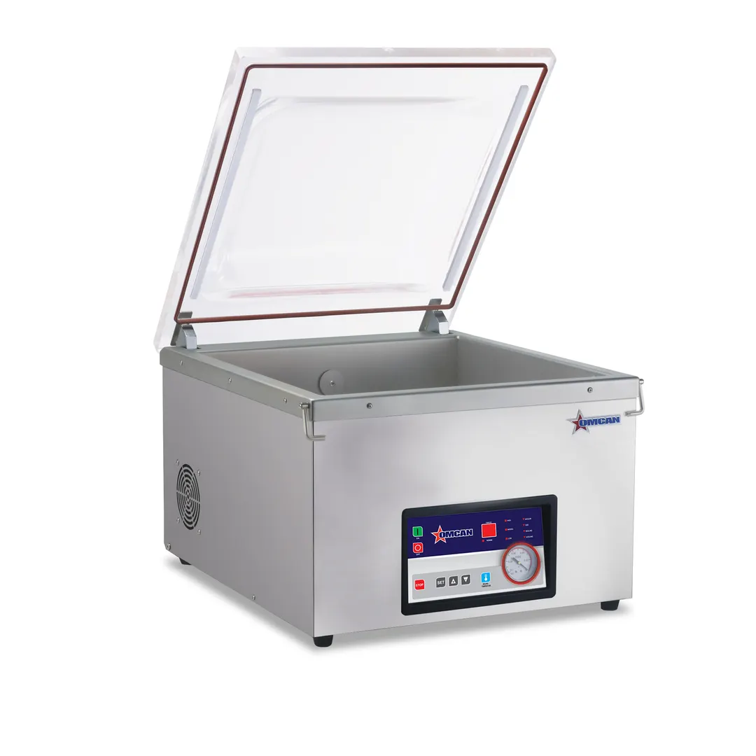 Omcan USA 44594 Countertop Chamber Vacuum Packaging Machine with 20.47" x 0.31" Seal Bar