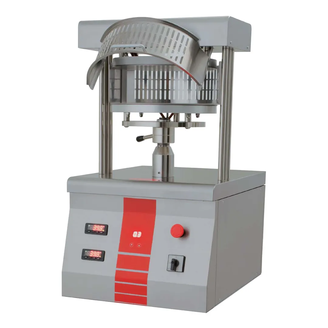 Omcan 45356 18" Automatic Pizza Dough Shaping Machine with Dual Heat Adhesive Proof Aluminum Platens