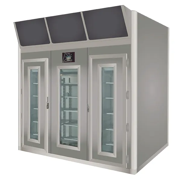 Omcan USA 45487 Meat Curing Cabinet, 100" W, 441+1323 lb Capacity, Stainless Steel, 8600W, 380V/60Hz, HACCP Certified
