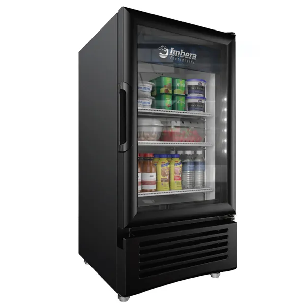Omcan USA 45801 19" Door Refrigerator, 4 cu ft, Black, Swing, LED, 32‑44°F Control, ENERGY STAR®