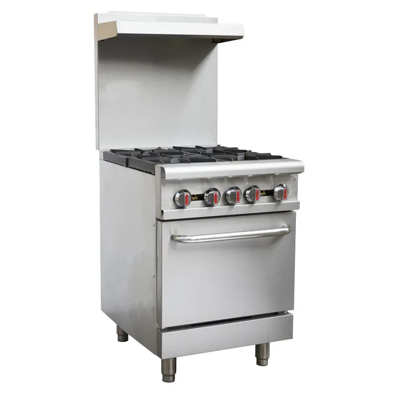 Omcan USA 46024 24" Gas Commercial Range w/ (4) Open Burners, (1) Standard Oven, 151.000 BTU
