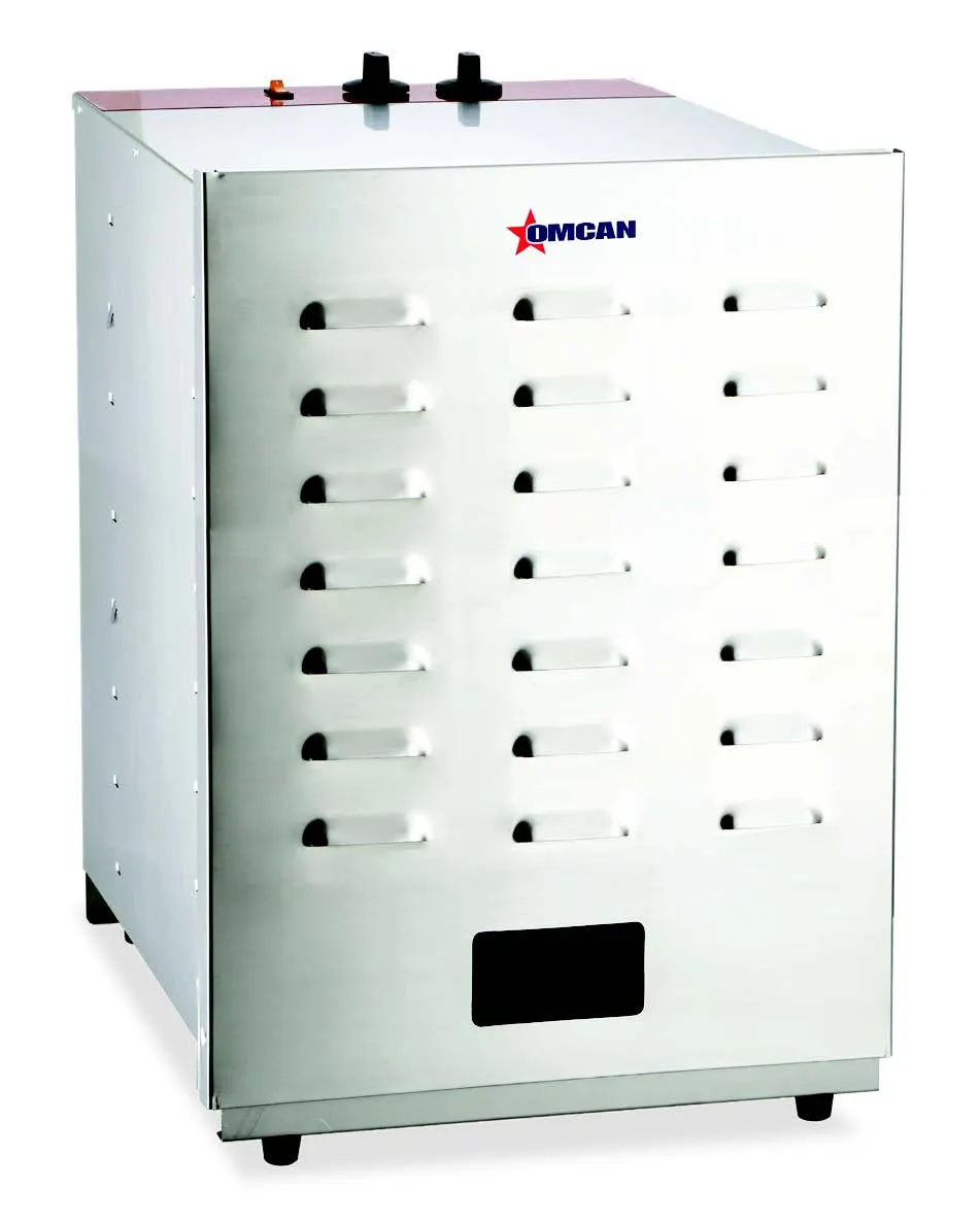 Omcan USA 47042 Single Zone Food Dehydrator, 16 Removable Racks, 16x14.3 Shelf, 1000W, 120V, Stainless Steel