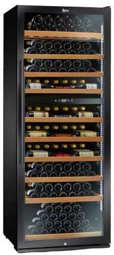 Omcan USA 47149 8" Glass Door Wine Refrigerator, Dual Temperature, 290 Bottles