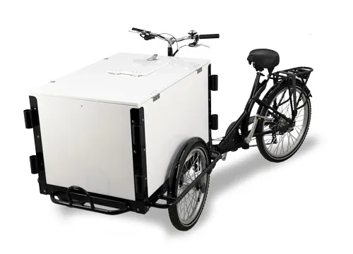 Omcan USA Black Front Load Ice-Cream Bike Cargo Bike 47411 - Main Image