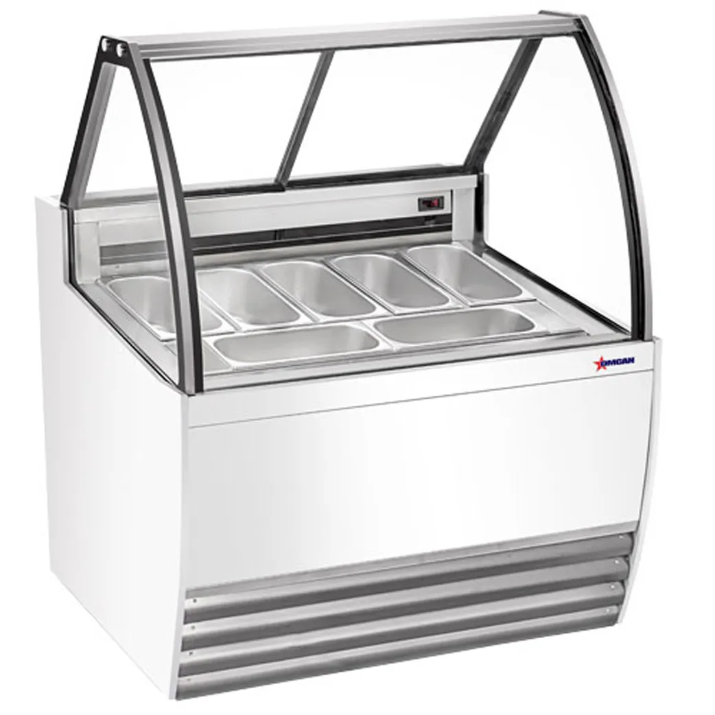 Omcan USA 47571 (FR-CN-0007W) 41" Gelato Dipping Cabinet w/ Curved Sneeze Guard