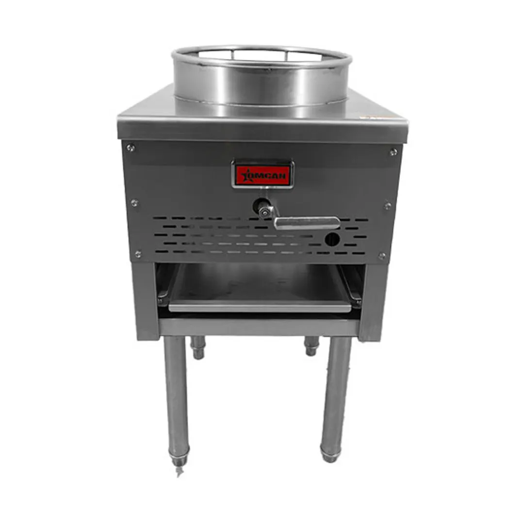 Omcan USA 47685 LP Gas Wok Range w/ (1) Burner (Bowl), 13" Wok Ring, Knee "L" Lever, Jet Burner, 95.000 BTU
