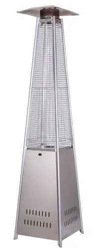 Omcan USA 47878 (PH-CN-2270-P) 89" Propane Patio Heater, Pyramid-Style, 42,000 BTU, Stainless Steel