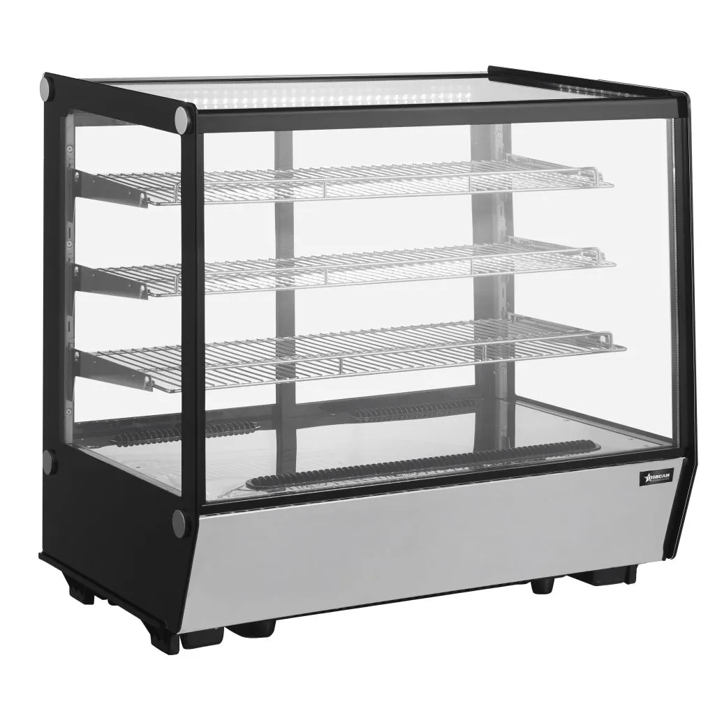 Omcan USA 47963 – 35" Case, 6.56 cu ft, 3 Shelves, Sliding, Digital 35.6‑46°F, R290 350W 110‑120V