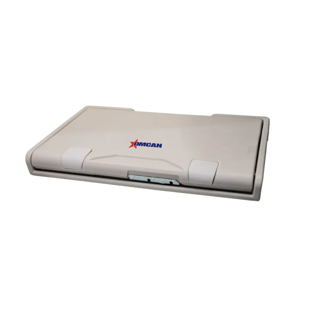 Omcan USA 48100 Baby Changing Station, Horizontal, 35" W x 4" D x 20" H, 50 lb, Wall-Mounted, LDPE, Grey