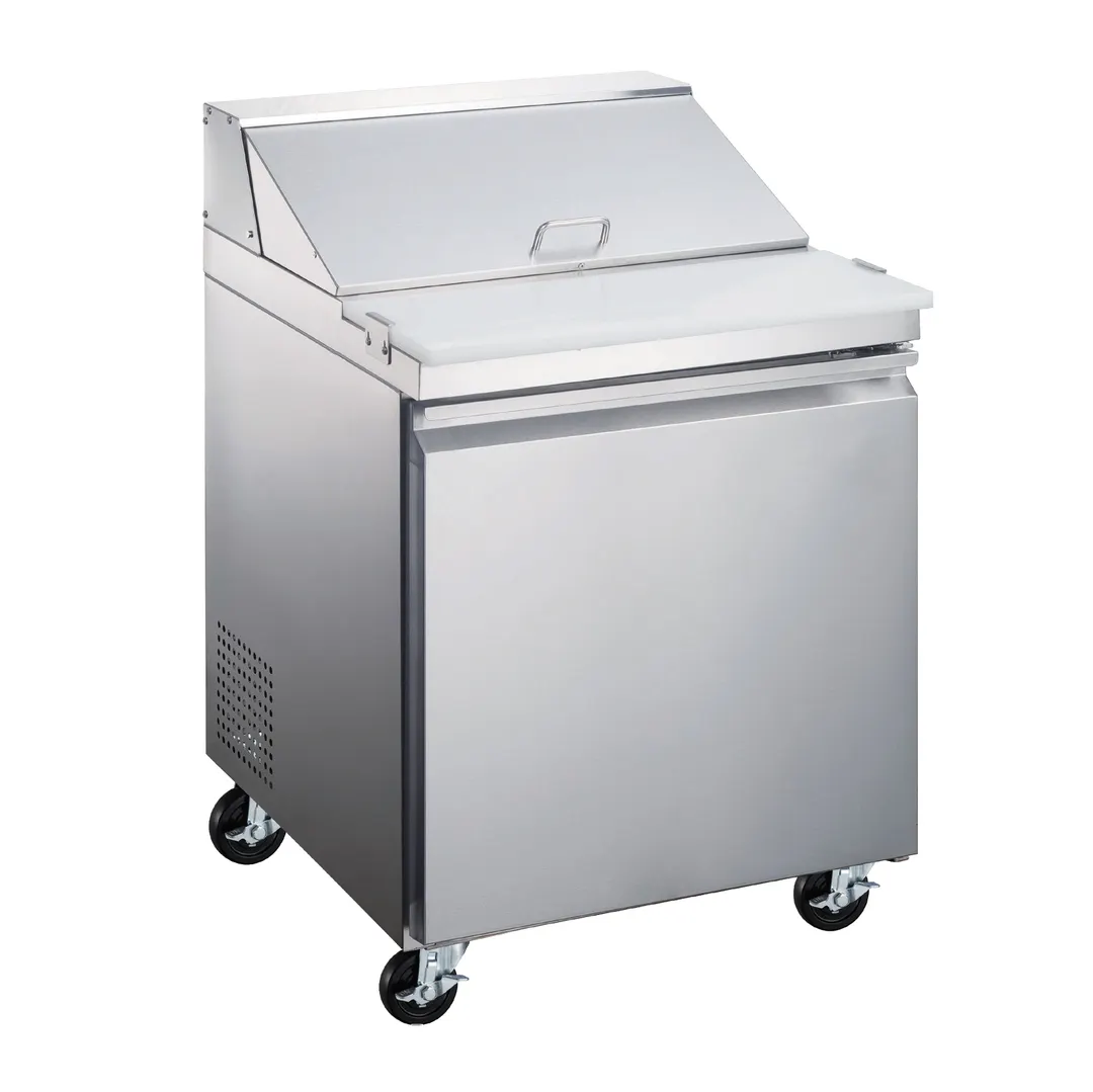 Omcan USA 50045 27" One Section Sandwich / Salad Prep Table w/ 1 Door, 6 Pans