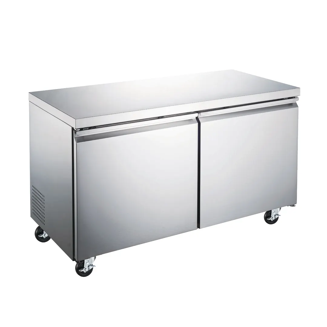 Omcan USA 50055 47" 2-Section Undercounter Freezer w/ 2 Doors, 12 cu.ft.