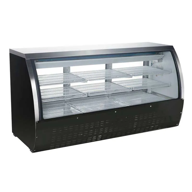 Omcan USA 50078 82" Curved Refrigerated Deli Display Case