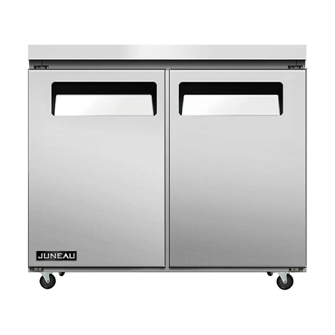 Omcan USA 58012 36" 2-Door Undercounter Refrigerator, Stainless Steel, 4.9 cu. ft., R290 Refrigerant