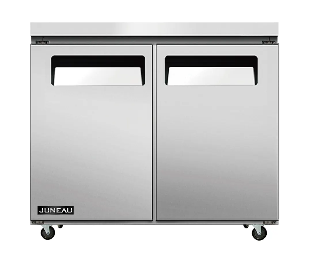 Omcan USA 58013 36" 2-Door Undercounter Freezer, Stainless Steel, 4.9 cu. ft.