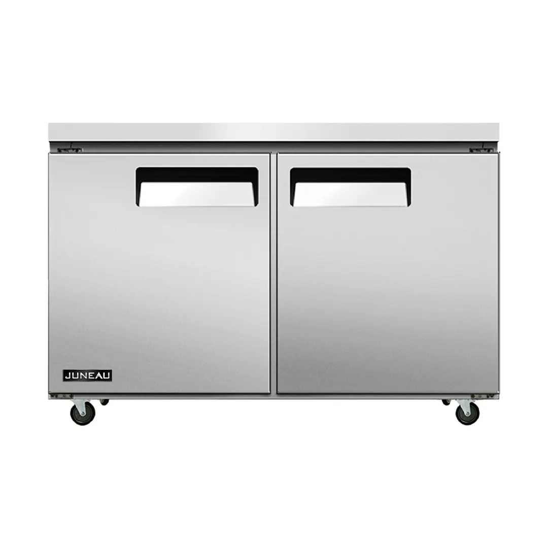 Omcan USA 58014 48" 2-Door Undercounter Refrigerator, Stainless Steel, 6.7 cu. ft.