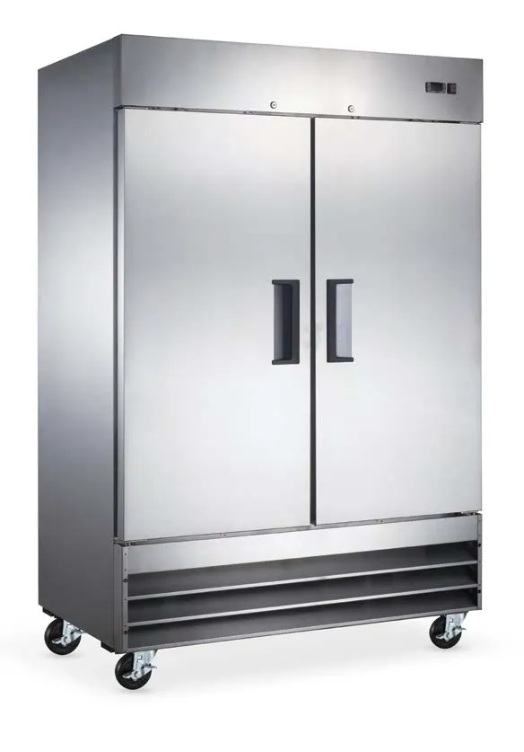 Omcan USA 59025 54" 2-Solid Door Reach-In Freezer, Bottom Mount, 41.3 cu. ft., Stainless Steel