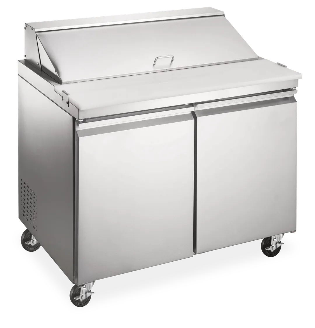 Omcan USA 59034 36" 2-Door Sandwich and Salad Prep Table, 9.1 cu.ft., Stainless Steel
