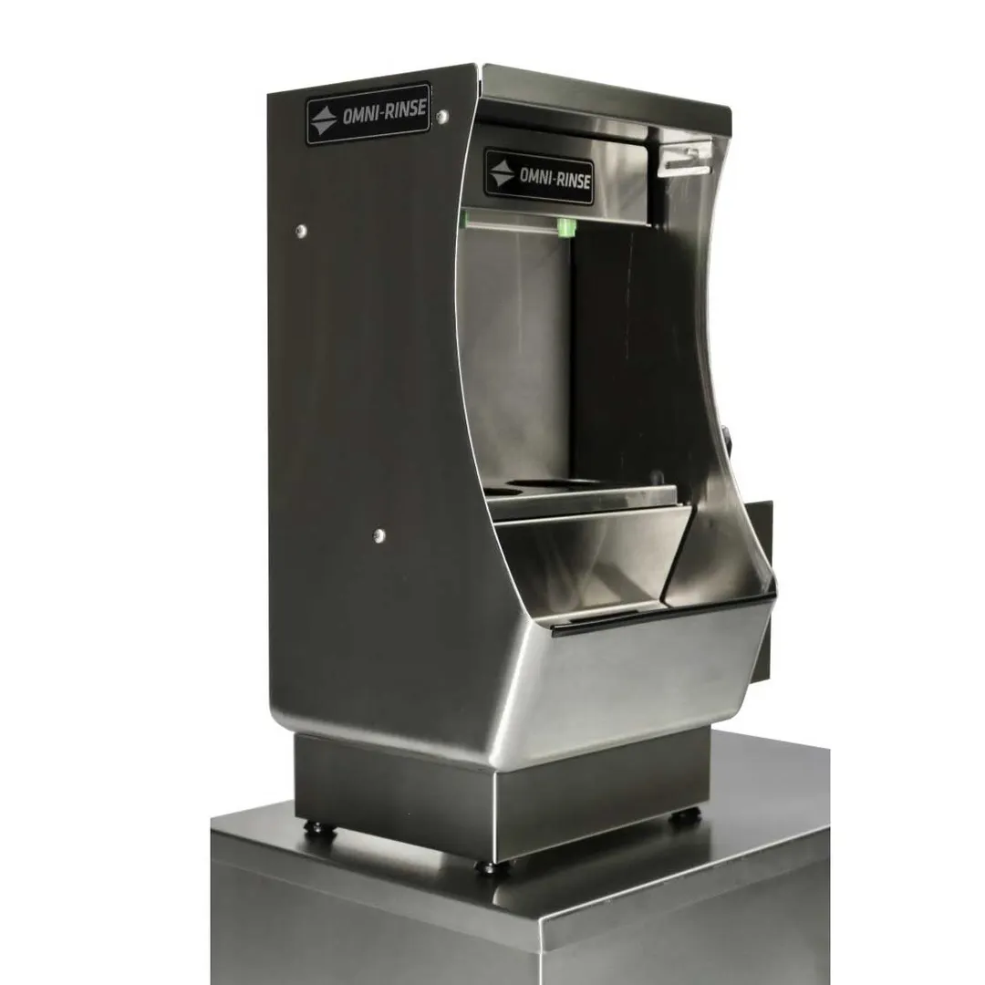 Omni-Rinse BTRS1-TB1 Auto-Rinse™ Bar Tool Rinse Station, Tabletop / Push‑Button / Stainless Steel