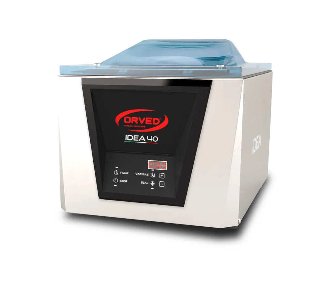 Orved IDEA 40 - Vacuum Sealer, 17.3"x17.6"x7.5", 16" Seal Bar, 565 ft³/h Pump, 950W, 110V, AISI 304 Steel