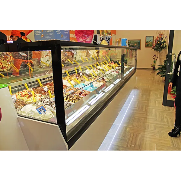 Oscartek DIAMOND 2 G2106DT 83" Gelato/Ice Cream Dipping/Display Cabinet w/ Sneeze Guard