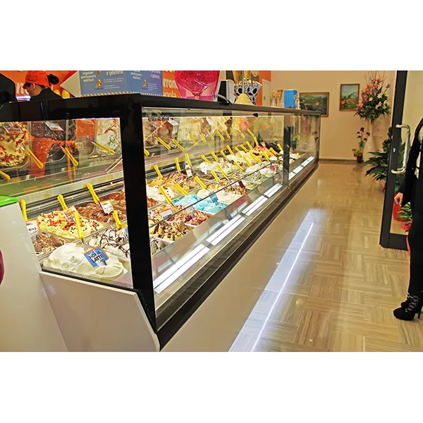 Oscartek DIAMOND 3 G2106DT 83" Gelato/Ice Cream Dipping/Display Cabinet w/ Sneeze Guard