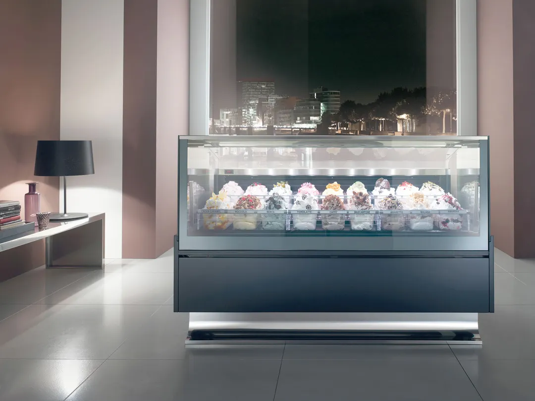 Oscartek DIAMOND PRO 1 G2150DT 83" Gelato/Ice Cream Dipping/Display Cabinet w/ Sneeze Guard