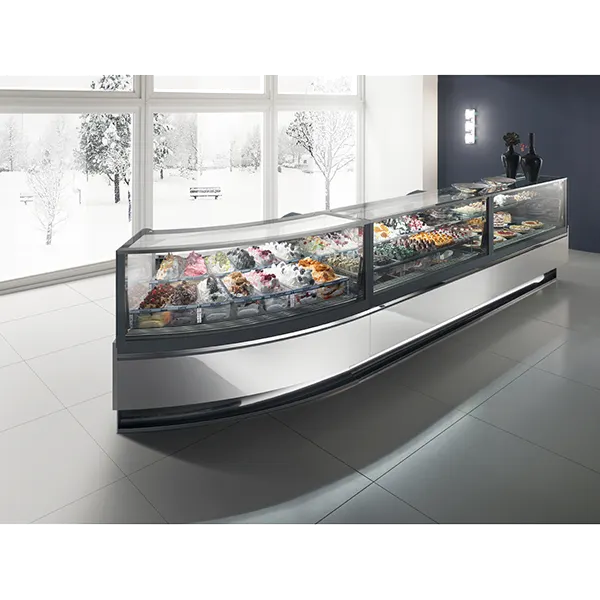 Oscartek DIAMOND PRO 3 G2150 83" Gelato/Ice Cream Dipping/Display Cabinet w/ Sneeze Guard