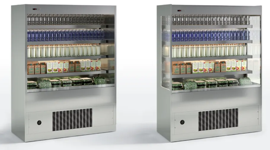 Oscartek MURO H78 1000 40" Self Serve Air Screen Wall Refrigeration Merchandiser, Self-Contained