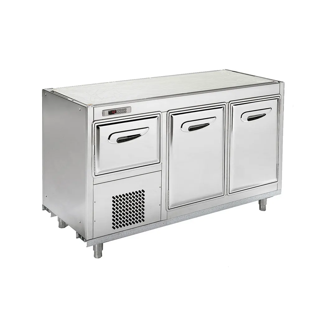 Oscartek REFRIGERATED COUNTERS RC1000B 39" Worktop Refrigerator w/ 2 Doors