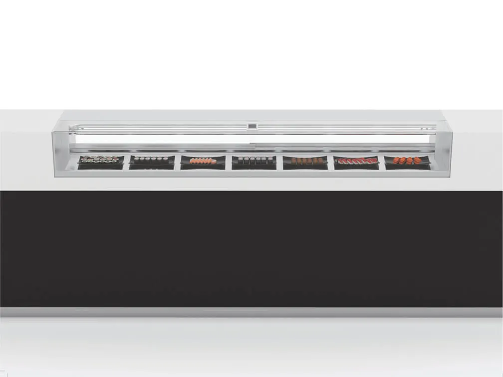 Oscartek SUHSI DI 1700 68" Drop-In Refrigerated Sushi Display Case, Bottom Mounted