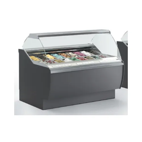 Oscartek VENTURA G1610 63" Gelato/Ice Cream Dipping/Display Cabinet w/ Curved Sneeze Guard