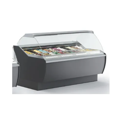 Oscartek VENTURA G2106DT 83" Gelato/Ice Cream Dipping/Display Cabinet w/ Curved Sneeze Guard