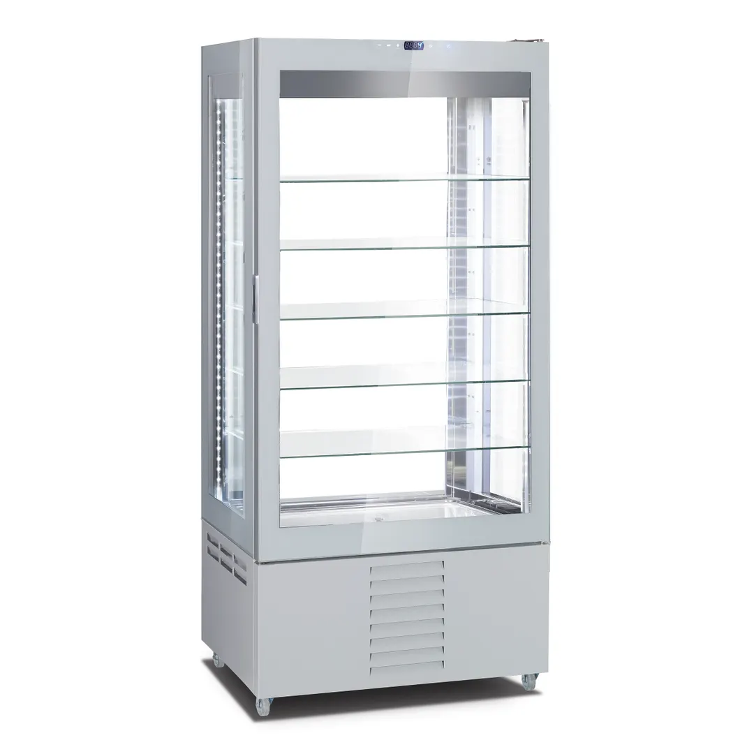 Oscartek VISION V8314 H76 - 34" Single Door Bakery Display, Silver Steel, Tempered Glass, 208-220V
