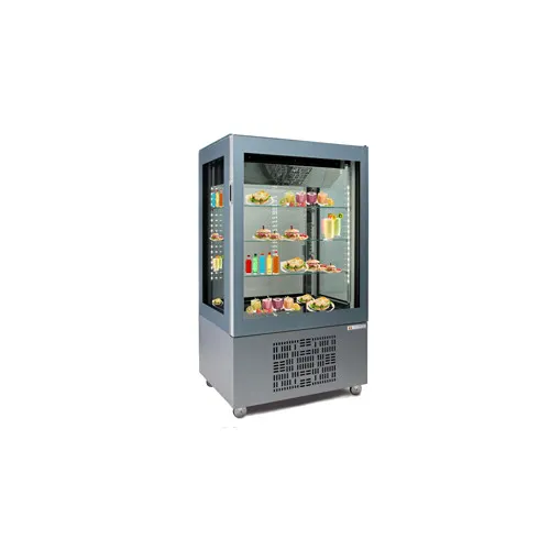 Oscartek VISION V8314D H60 - 34" Dual Service Display Case, Steel, 3 Shelves, Tempered Glass, 208-220V