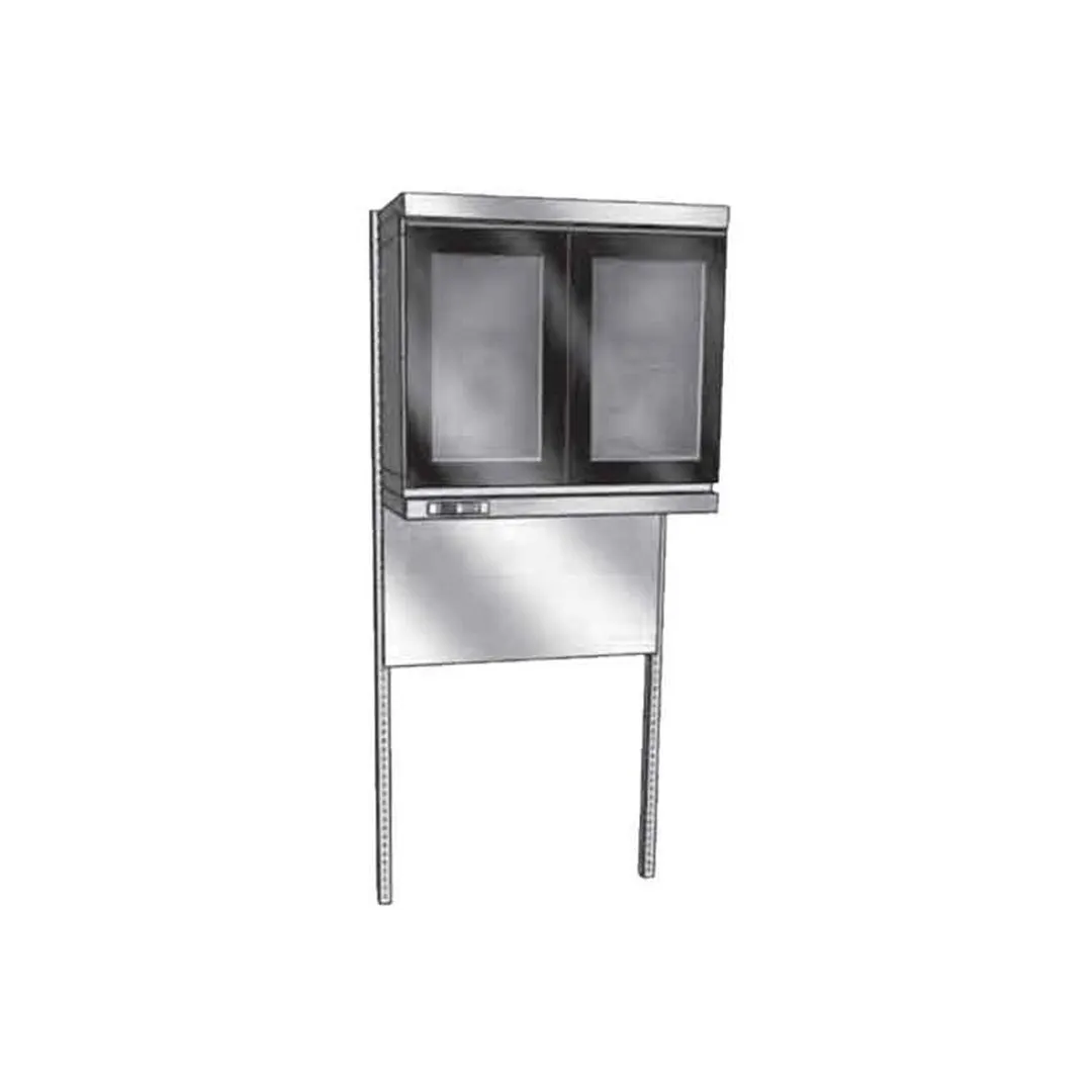 Oscartek VRW1000A 40" Wall Mount Refrigerator w/ 2 Glass Doors, Remote, w/ Wall Panel