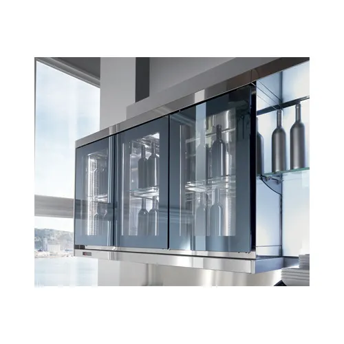 Oscartek VRW1000B 40" Wall Mount Refrigerator w/ 2 Glass Doors, Remote Refrigeration