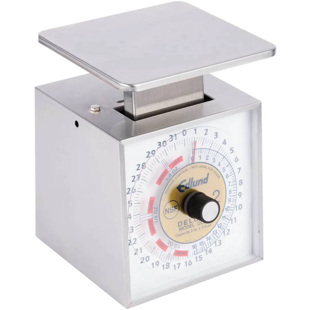 Edlund OU-32P Portion Scale, 32oz x 1/4oz Dial, 1-9lb Capacity, Stainless, 6"x6.75" Fixed Platform