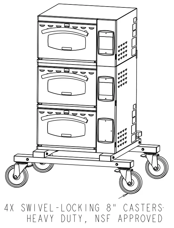 Ovention OVNTN-STK-13 Stacking Kit For Milo-16 & Milo2-16 Up To 3-Decks