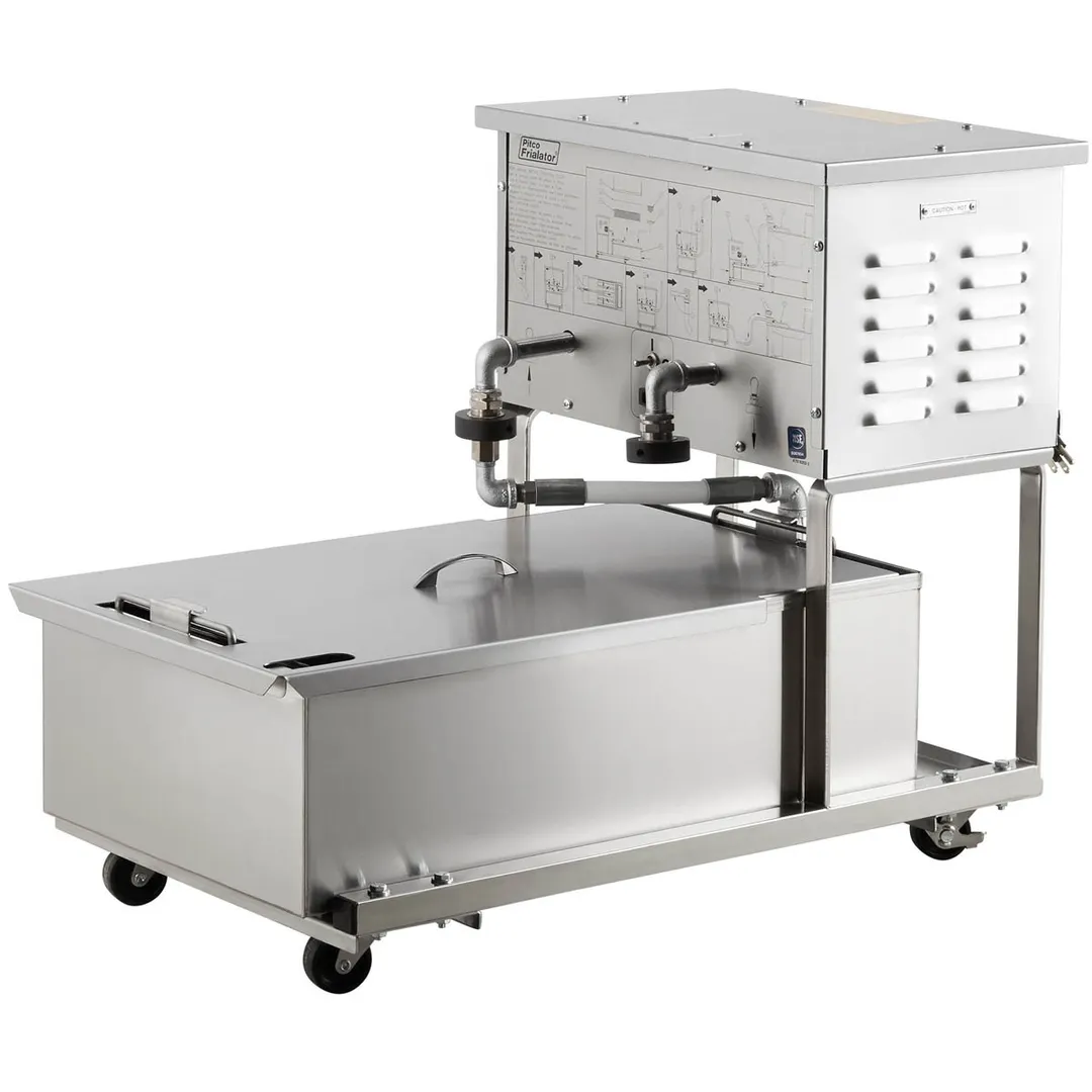 Pitco P18 Mobile Fryer Filter w/ 75-Lb Capacity, One-Way Pump & Hose, 120V, Lift-Cover