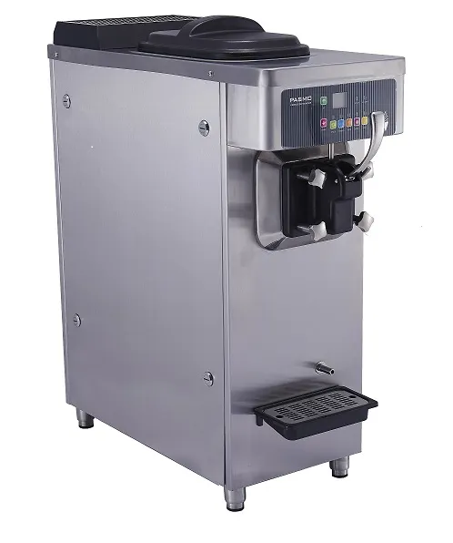 Pasmo S930FAP2 Countertop Single Flavor Soft Serve Machine, 9-Lt. Hopper, Air-Cooled, Stainless Steel, 50 Ltr/Hr, 1.6kW, 220v/60/1-ph