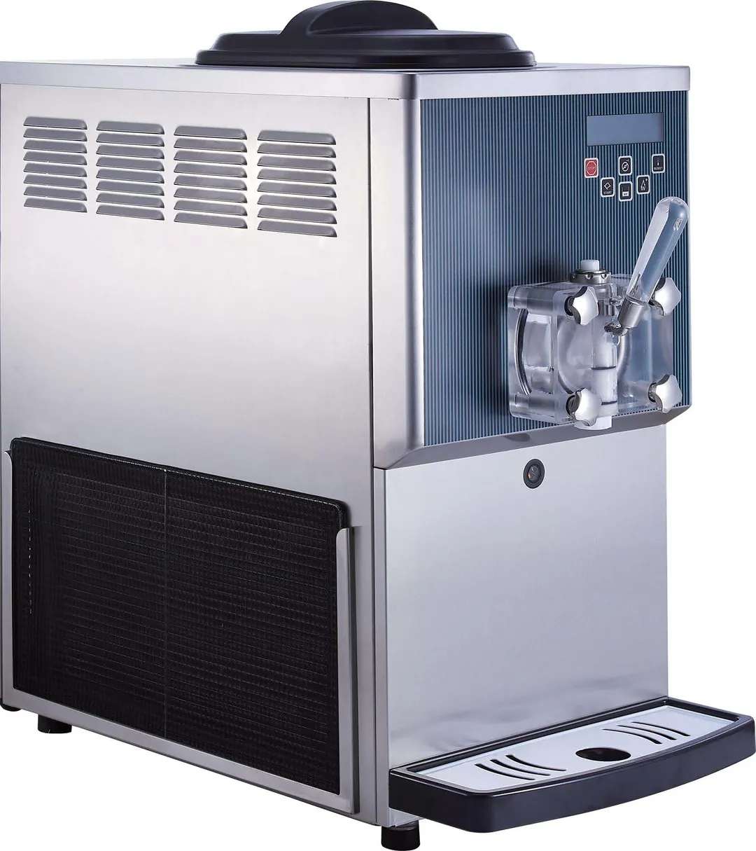 Pasmo S930TAP2 Countertop Soft Serve Ice Cream Machine, 1 Flavor, 40L/Hr, Stainless Steel, Air Cooled, 380v/60/1-ph, 1.5kW