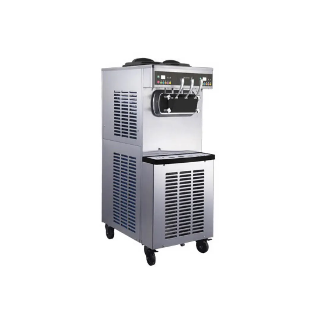 Pasmo S970FA2 Floor Model Two Flavor Soft Serve Machine, 55ltr/hr, Air-Cooled, Stainless Steel, 2x9.5ltr Hoppers, Gravity Fed, 220v/60/1-ph, 3.2kW
