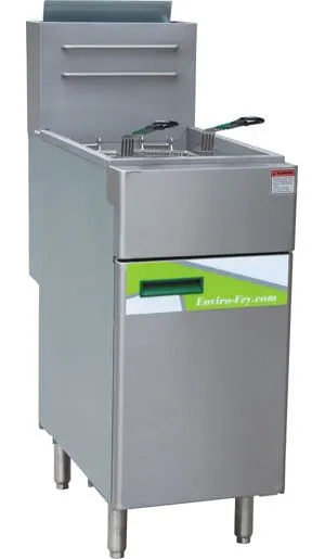 Patriot Food Service ENVIRO-FRY40-NG 14" Floor Model Gas Deep Fryer, Full Pot, Natural Gas, 40 Ibs, 102.000 BTU