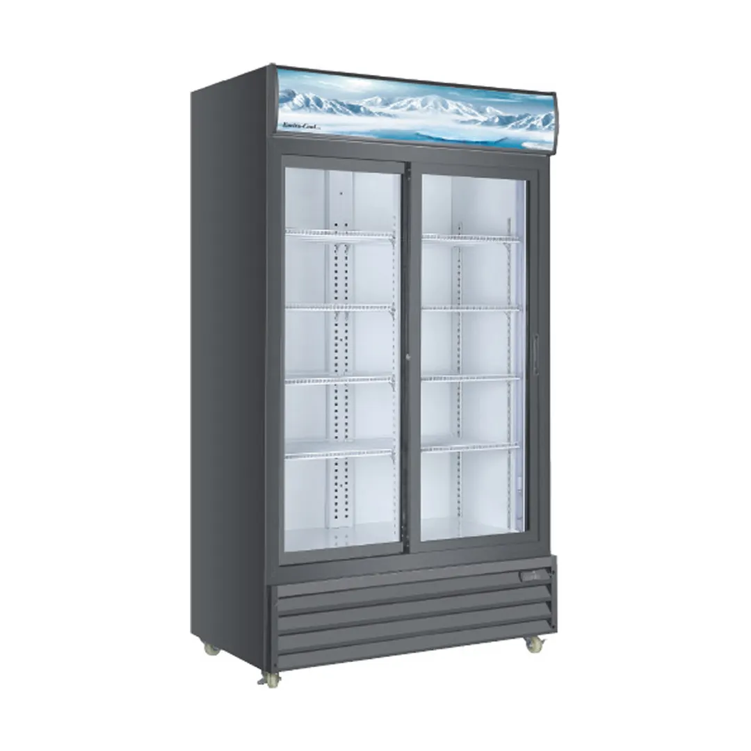 Patriot ES36MGD-SLIDE 44" Door Refrigerator, 36 cu ft, Black/White, LED, Controls, 1/4 HP R290A