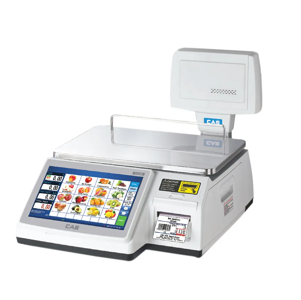 Penn Scale CL7200U-60 Label Printer – 60 lb Capacity 30-60 lb .01/.02 Precision Touch LCD Wireless NTEP Certified