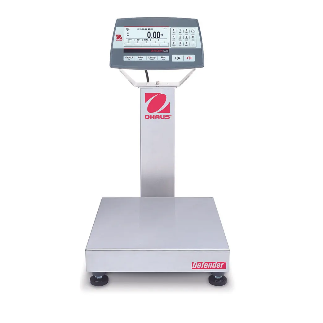 Penn Scale D52P125RQL2 – 65-350 lb Ohaus Defender 5000 Bench, 18”x18” Stainless Steel Platform, Digital LCD