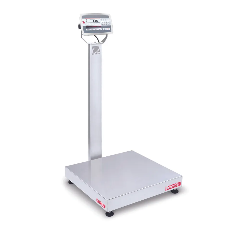 Penn Scale D52XW250WQV8 - 5000 lb Bench Scale, 24"x24" Stainless Platform, Washdown, IP68, 0.10 lb Graduation