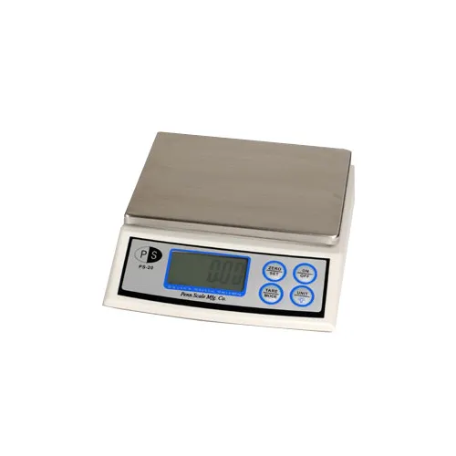 Penn Scale PS-20 Portion Scale – 20 lb, 0.2 oz, 10"×9" Stainless Steel Pan, 1‑1/5" LCD, AC/DC 9V Power