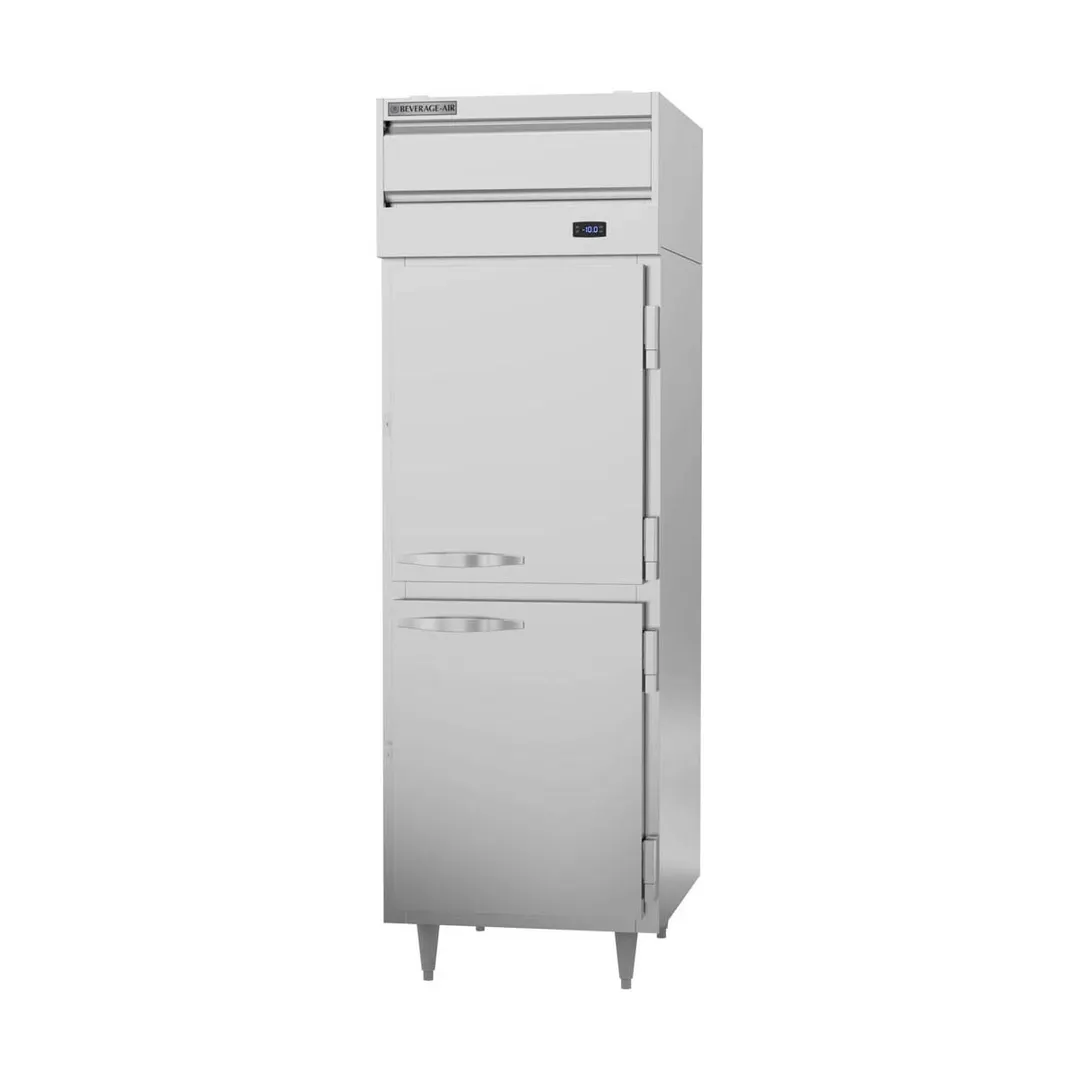Beverage Air PF1HC-1AHS 26" One Section Reach-In Freezer w/ 2 Half Solid Doors, Aluminum Interior, 21 cu. ft.