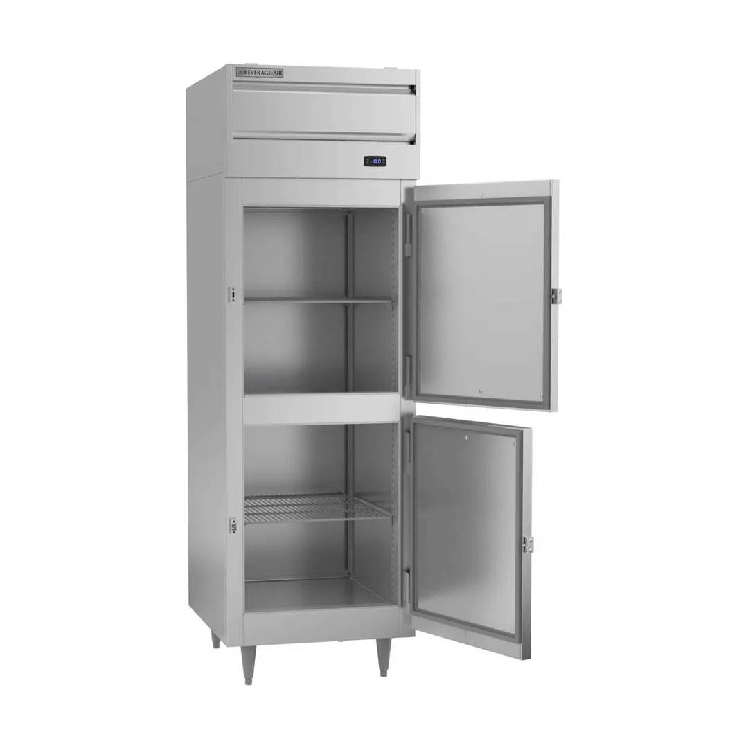 Beverage Air PF1HC-1AHS 26" One Section Reach-In Freezer w/ 2 Half Solid Doors, Aluminum Interior, 21 cu. ft.
